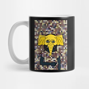 0 NFT - Pixel Paradise: Female Character with Green Eyes and Blue Accents Mug